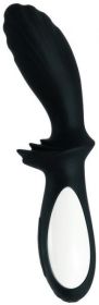 The Silicone Warming Prostate Massager Black Vibrator