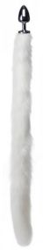 Extra Long Mink Tail Metal Anal Plug