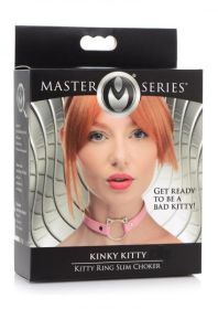 Kinky Kitty Ring Slim Choker - Pink