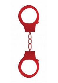 Ouch Beginners Handcuffs Metal Red