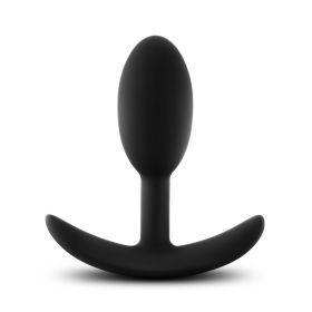 Blush Anal Adventures Platinum Silicone Vibra Slim Plug Small - Black